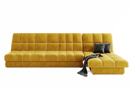 Диван Угловой Ханна с Оттоманкой и Ножками-Кубышками (Ш-2900 х В-940 х Г-1500 мм)