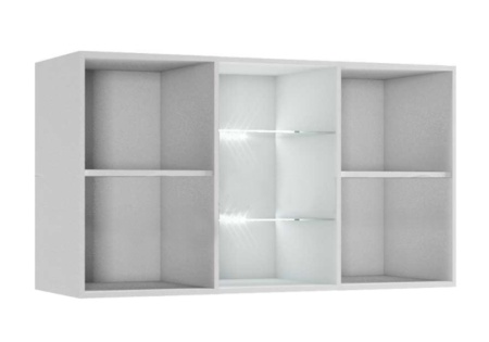 Тумба навесная Флорис белый глянец / белый