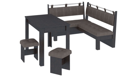 Кухонный уголок «Омега» Венге Цаво/Лен Коричневый