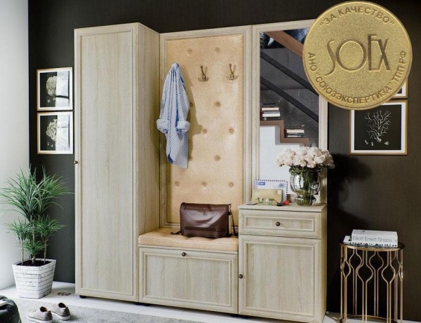 Прихожая Оскар-7А Дуб Сонома (Ш-1850| В-2088|Г-386 мм)