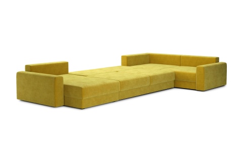 Диван п-образный тик-так Омега горчичный